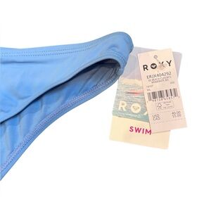 Roxy Beach Classics Bikini Bottom Large Blue Moderate Coverage NWT